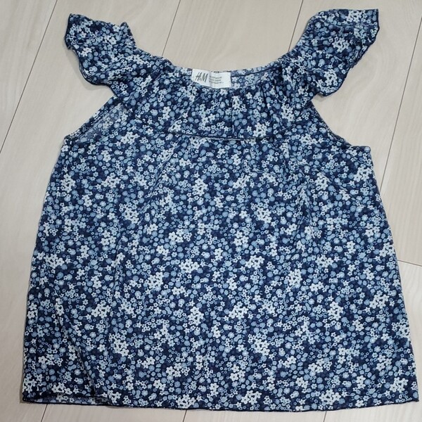 H&M 花柄トップス ガールズ120㎝
