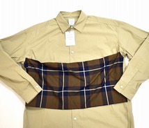 MISTERGENTLEMAN(ミスタージェントルマン)FABRIC ATTACHED L/S SHIRTファブリックアタッチド長袖シャツ デザインBEIGE Mr.GENTLEMAN M_画像4