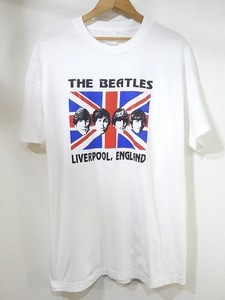 レア IRELAND アイルランド 製 90s ビンテージ SCREEN STARS THE BEATLES ビートルズ ショップ バンド ロック プリント Tシャツ XL 80s