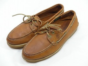 レア USA製 80s ビンテージ Timberland ティンバーランド 2 EYE BOAT SHOES 2アイ ボート デッキ モカシン シューズ 27～27.5cm位 70s 90s