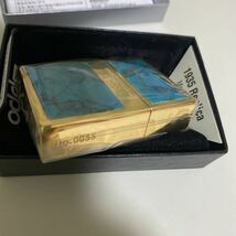 【限定ZIPPO】1935レプリカ ゴールドターコイズ 人気 超レアジッポー オイルライター 0055 送料無料 金ピカ シリアルナンバー入り_画像4