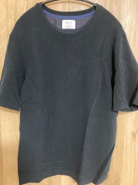 Tシャツ エディフィス EDIFICE ネイビー 半袖