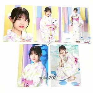 乃木坂46 【生写真】5枚コンプ 公式グッズ 松村沙友理 2021 浴衣 座り 壁 レア Sayuri Matsumura Graduation 卒コン さ～ゆ～ready?