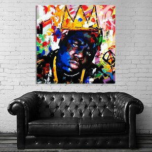 ノトーリアス ビッグ Notorious BIG 特大 ポスター 100x100cm 海外 ヒップホップ ラッパー アート インテリア グッズ 写真 雑貨 ビギー 5