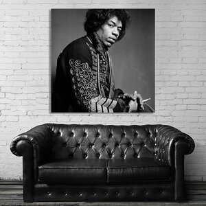 ジミ・ヘンドリックス Jimi Hendrix 特大 ポスター 100x100cm 海外 ギタリスト アート インテリア グッズ 写真 雑貨 フォト 大 ジミヘン 1