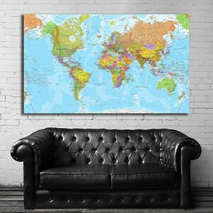 世界地図 world map 特大 ポスター 150x100cm 地図 海外 英字 アート レトロ ビンテージ インテリア グッズ 写真 雑貨 壁紙 大 おしゃれ 1