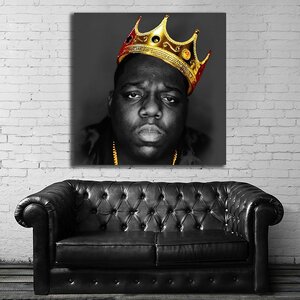 ノトーリアス ビッグ Notorious BIG 特大 ポスター 100x100cm 海外 ヒップホップ ラッパー アート インテリア グッズ 写真 雑貨 ビギー 6