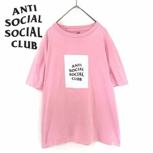 【送料無料】anti social social club アンチ Tシャツ メンズ ピンク　半袖