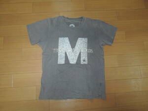 M エム かすれロゴ Tシャツ S カットソー LOGO 染加工 TMT /