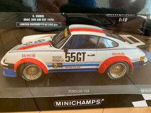 【新品】ミニチャンプス 1/18　ポルシェ934 ADAC300km EGT 1976