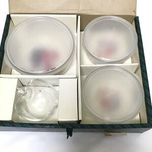 【未使用 保管品】YS designガラス製 テーブルキーパー大 1　中 2　豆鉢 1 保存容器　タッパー