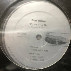 DEEP HOUSE良作12★Ron Wilson - Prove It To Me★Larry Heard★Alleviated Music