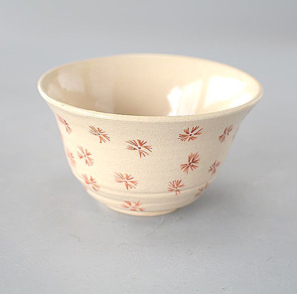 Small bowl red fluff hand-painted hg051, Western tableware, bowl, cafe bowl