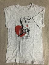 ヴィンテージ/ビンテージ 90's USA製 I LOVE Lucy/ルーシー ユニバーサルスタジオ Tシャツ 灰 S_画像1