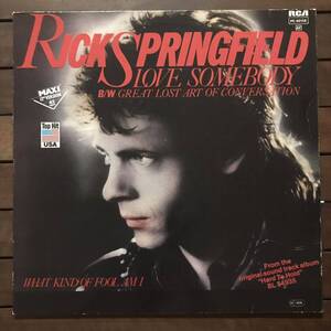 ●【r&b】Rick Springfield / Love Somebody［12inch］オリジナル盤《R87 9595》