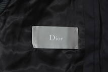 Dior HOMME ディオールオム フード ムートン ファー ナイロン モッズ コート 48 ブラック Y-298123_画像5