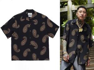 新品 WACKO MARIA ワコマリア x BUDSPOOL 舐達麻 HAWAIIAN SHIRT type2 ハワイアン アロハ シャツ ブラック M APHRODITE GANG HOLDINGS