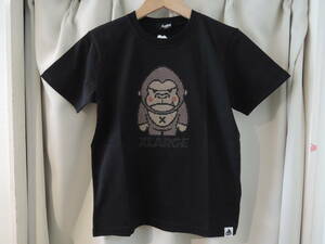 X-LARGE XLARGE エクストララージ Kids 抗菌加工 ドットファニーゴリラ ロゴプリント Tシャツ 黒 140 ZOZOTOWN 完売 最新送料 \230~