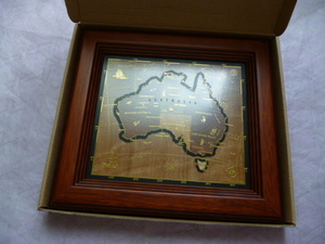 ξ Australia Map Wall-mounted wall ornament parquet fit