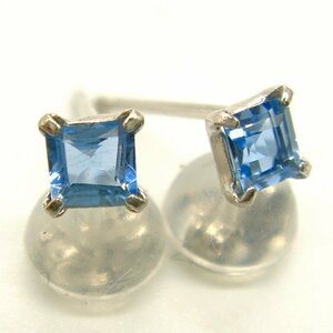PC1450:Pt aquamarine earrings 