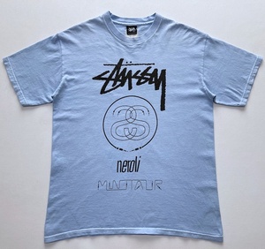 Stussy Minotor Stussy Minotaur Collaboration T -Fork с коротким рукавом M светло -синий