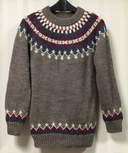  new goods hand-knitted Land! men's nordic ropi sweater 116