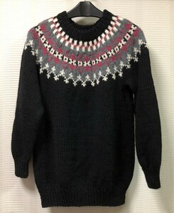  new goods hand-knitted Land! men's nordic ropi sweater (M) 118