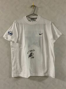 未使用品 NIKE 松坂大輔 直筆サイン入り Tシャツ サイズBOYS 150 [M] ナイキ 西武ライオンズ 野球 希少 レア