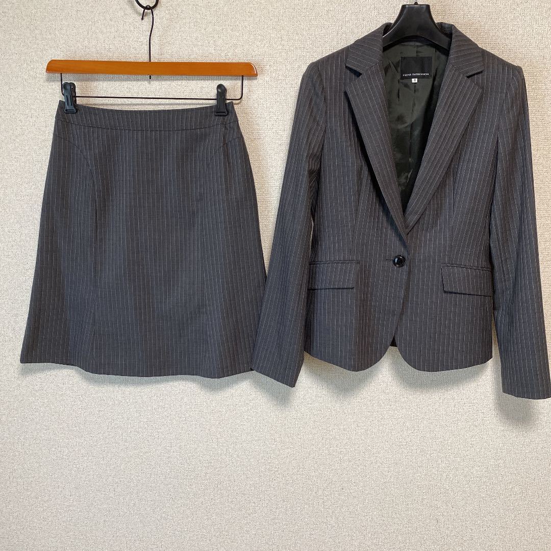 ナチュラルビューティー スカートスーツ M W66 ラメ 黒 入学入園 DMW 