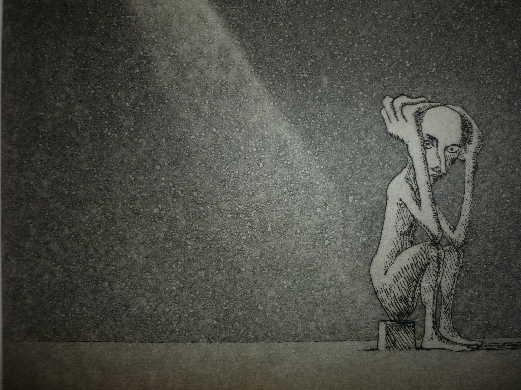 ☆版画☆浜田知明銅版画だめな奴ヒロ画廊取扱い箱入☆A100 | JChere