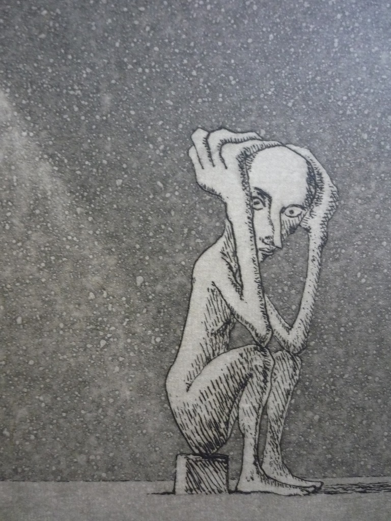 ☆版画☆浜田知明銅版画だめな奴ヒロ画廊取扱い箱入☆A100 | JChere