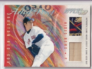 [ patch & bat card ]2001 DONRUSS STUDIO Artist Proof #MS-5 Hideo Nomo.. hero 07/25