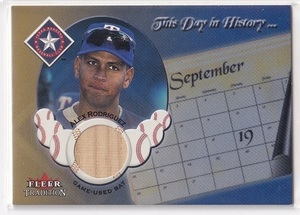 【バットカード】2002 FLEER TRADITION This Day in History Alex Rodriguez