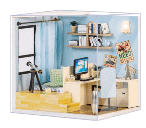 ドールハウスの家具diyミニチュア3D木製miniaturasドールハウスのおもちゃ子供の誕生日プレゼントカサ子猫日記 ２４