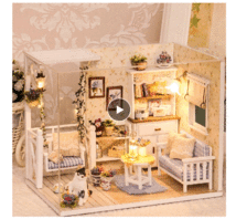ドールハウスの家具diyミニチュア3D木製miniaturasドールハウスのおもちゃ子供の誕生日プレゼントカサ子猫日記 ２２_画像3