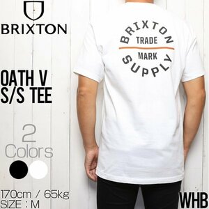 [クリックポスト対応] BRIXTON ブリクストン OATH V S/S TEE 半袖Tシャツ バックプリントTEE 16410　WHB Sサイズ