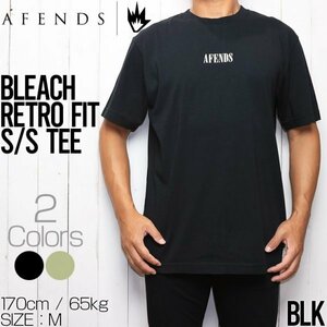 【送料無料】AFENDS アフェンズ RETRO FIT S/S TEE 半袖Tシャツ M212005　BLK Sサイズ