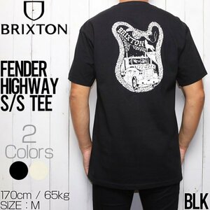 [クリックポスト対応] BRIXTON ブリクストン FENDER HIGHWAY S/S TEE 半袖Tシャツ 16527 BLK XXLサイズ