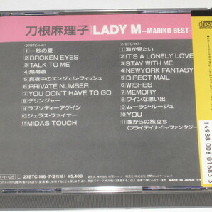 CD 刀根麻理子『LADY M MARIKO BEST』ベスト/2枚組/シール帯付の画像2