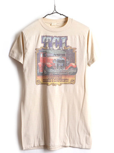70's 80's USA製 ビンテージ ■ クラシックカー 染み込み プリント 半袖 Tシャツ ( XL メンズ L 程) 古着 当時物 アメ車 旧車 企業物 男性