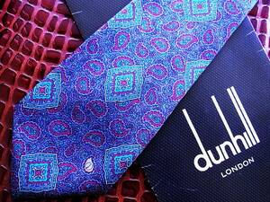 ■E370R●良品●【ｄunhill】ダンヒル【ｄロゴ入・ペイズリー】ネクタイ★