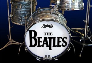 The Beatles ビートルズ 20インチ ドラムヘッドロゴ デカールセット ludwig
