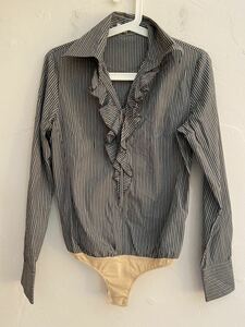[ бесплатная доставка ] б/у NARACAMICIE Nara Camicie длинный рукав блуза окантовка размер 1