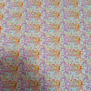輸入生地 ダッフィーフレンズ スプリングインブルーム カットクロス 布 140cm×1m