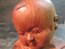 小坂礼之 一位材 木彫 腕組みする子供 オブジェ 木箱_画像5