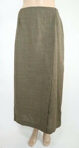 * есть перевод .. новый товар Mira mo-daMIRA MODA сделано в Японии узкая юбка длинный длина шерсть 100% размер 42(L) (W67) темно-зеленый LSK545