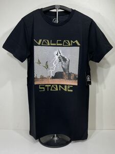 Volcom Bolcom AF032105BLK Mens Size Size с коротким рукавом T -Find Design Print Printte