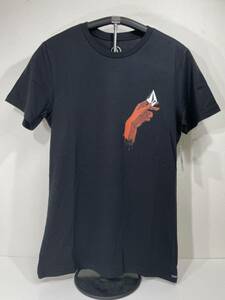 VOLCOM ボルコム AF332112BLK メンズSサイズ 半袖Tシャツ プリントティー PrintTee ブラック色 ストーンロゴ ヴォルコム 新品即決 送料無料