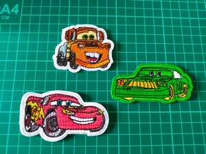 刺繍アイロンワッペン カーズ 3枚セット