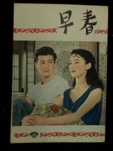 早 春 （日本映画宣伝社） 映画パンフレット 1956年 B5判 小津安二郎 池部良 岸恵子